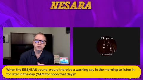 SG ANON IN THE HOUSE WITH DR SCOTT TALK OF THE TIMING OF THE EBS EAS