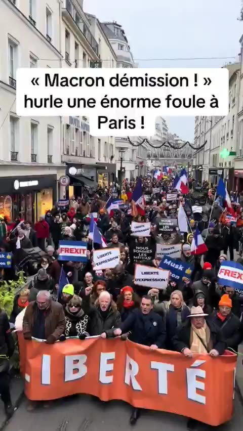 FRANCIA 🇫🇷 MACRON DIMISSIONI GRIDA LA FOLLA