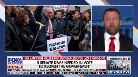 Senator Mullin Alleges Schumer Told Democrats To Wait Until After Elections To Reopen Govt