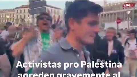 Activistas pro Palestina agreden gravemente al Periodista Vito Quiles