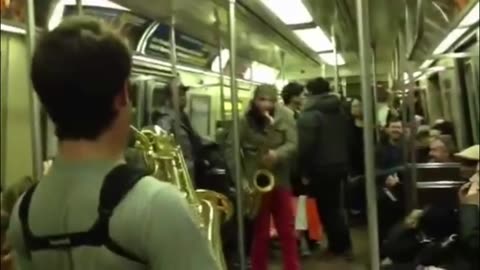 🤯✨ Epic NYC A-Train Sax Battle Will Blow Your Mind! | FeedMyCuriosity