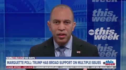 Hakeem Jeffries Left Dumbfounded as ABC Host Lays Out Trump’s Soaring Approval Ratings