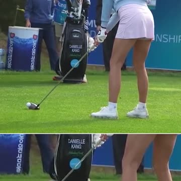 Allison Lee hitting hard #golf #golfer #professional #athlete #driver #hit #swing #shot #fairway