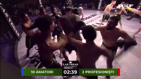 Two pro fighters vs. ten MMA fighters…