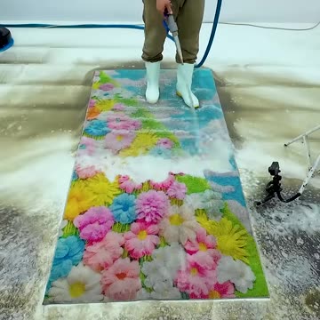 Carpet Cleaning With Beautiful Flowers Hidden In The Mud - ASMR Carpet Cleaning #shorts