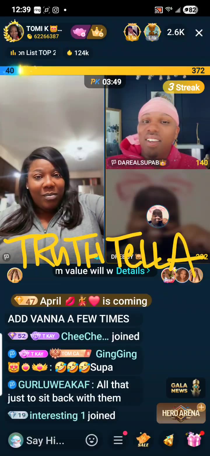 QUEEN TOMIKAY TEAM PK WITH DAREALSUPABIHH & DREBABY