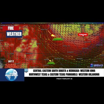 🔥 Elevated Fire Weather: TX, SD, NE, OK, IA! 2/27/25 #shorts #weatheralert #fireweather