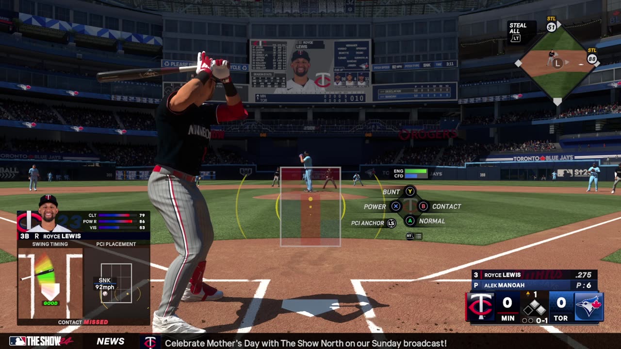 MLB The Show 24: Minnesota Twins Franchise Season 1 Royce Lewis (8)