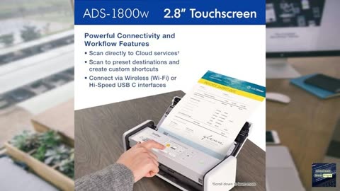 Brother ADS-1800W Wireless Compact Desktop Scanner