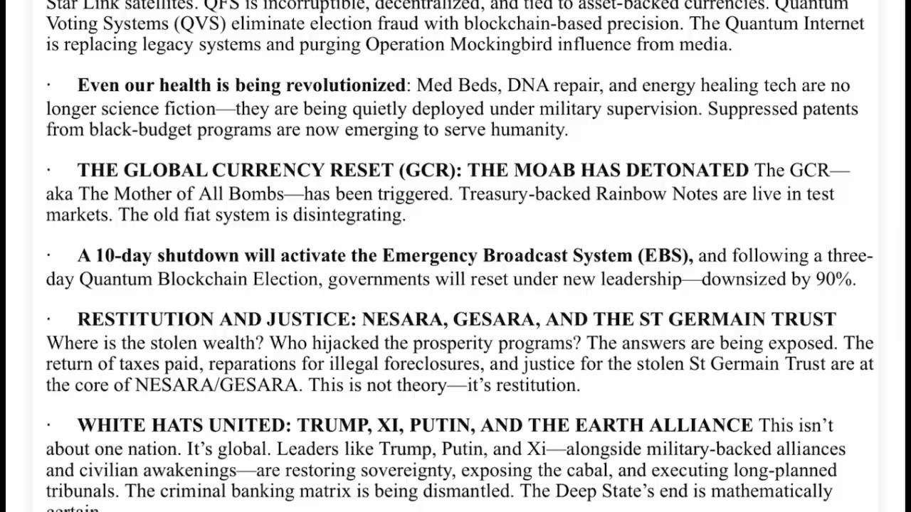 EXTRA Judy Byington. SGAnon &gt; Situation Update 9 25 25 ~ Restored Republic via a GCR.mp4