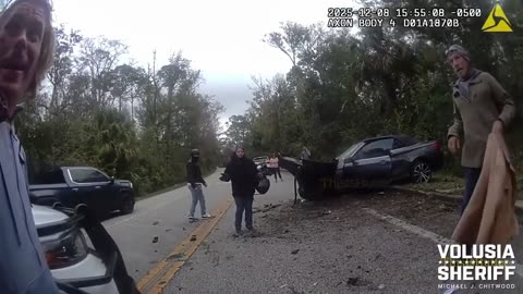 Bodycam video shows man tell Volusia deputy he ‘teleported' into stolen BMW