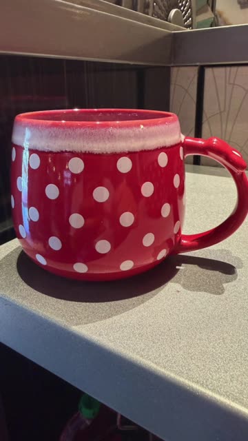 Disney Parks Minnie Mouse Polka Dot Ceramic Mug #shorts