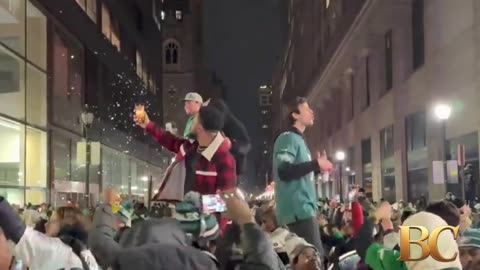 Looting and fires break out in Philadelphia after Eagles win Super Bowl