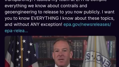 Trump just reposted a July video from EPA administrator Lee Zeldin...