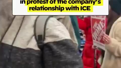 Breaking‼️Protestors purchase “ice” scrapers and then form a long line to return them at the Home Depot in protest over their cooperation with ICE