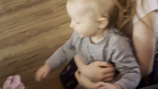 Baby Kayla and Big Sister Cornelia Playing on the Floor 💕