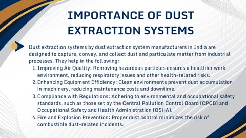 Dust Extraction System Manufacturers in India