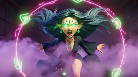 “The Witch of the Village 👁️ | 3D Cinematic Horror Short Film (AI Generated)”