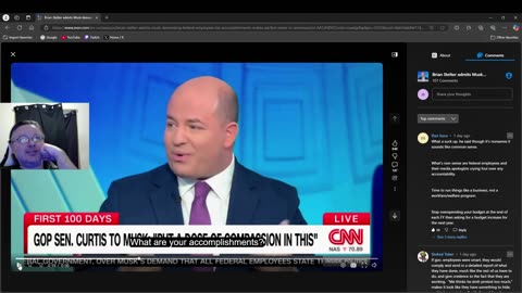 Brian Stelter almost admits that federal employees should justify their jobs