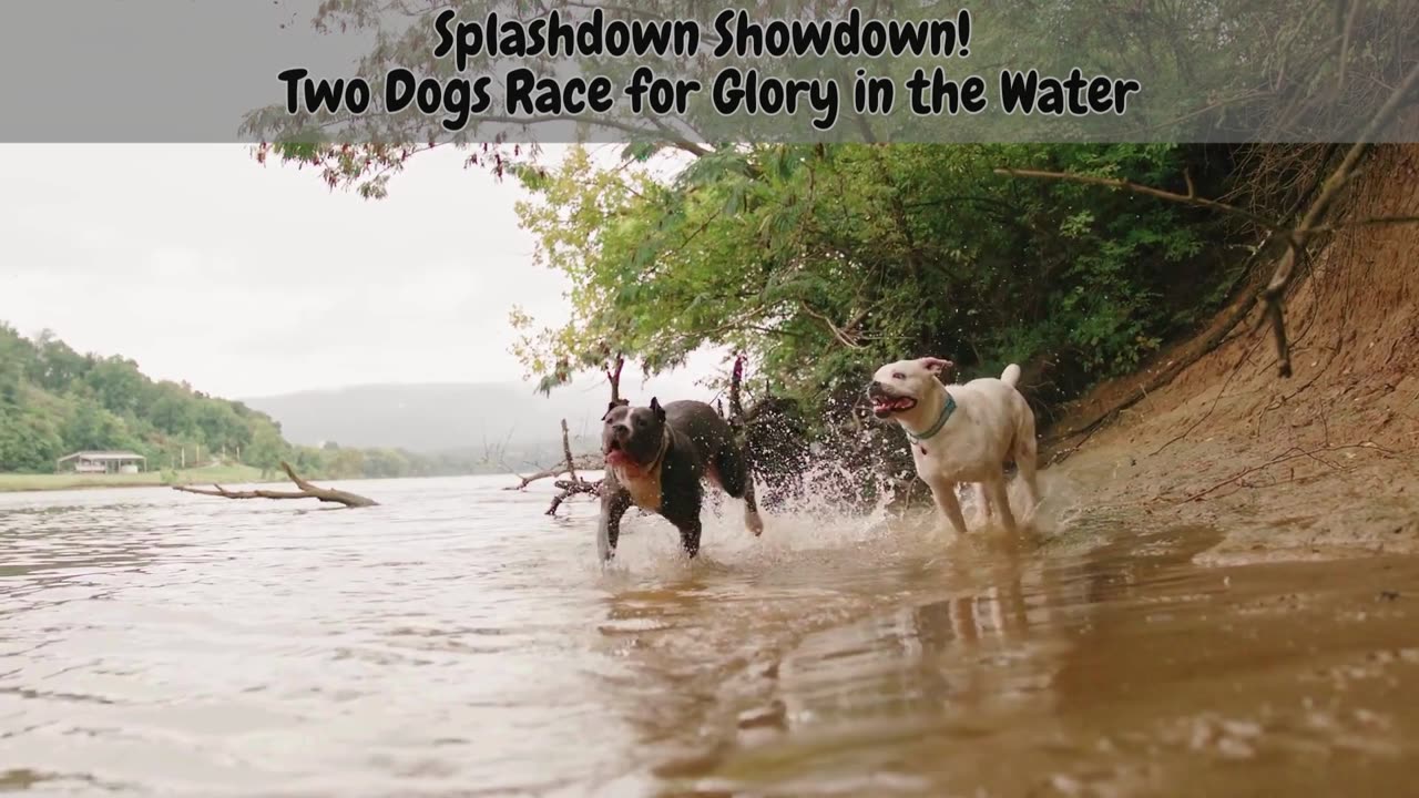 Splashdown Showdown! Two Dogs Race for Glory in the Water