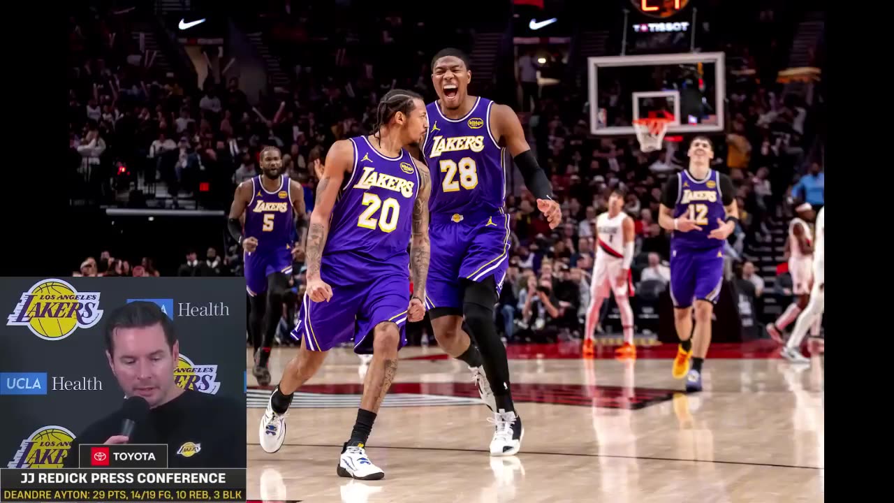 Nick Smith JR. POSTGAME INTERVIEW | Los Angeles Lakers beat Portland Trail Blazers 123-115