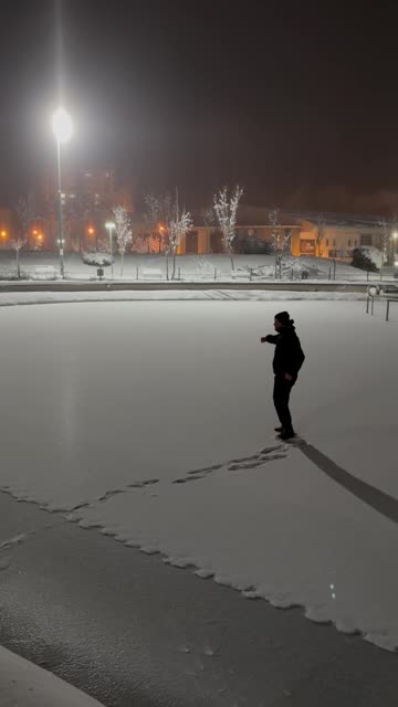 Dancing Man Falls Through Frozen Water