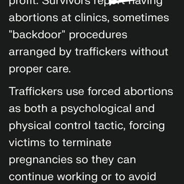 Trafficked victims & abortion