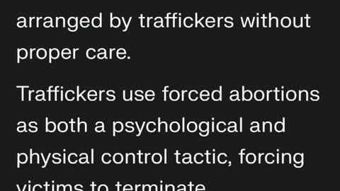 Trafficked victims & abortion