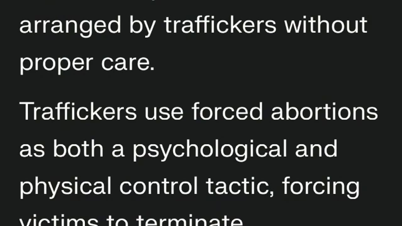 Trafficked victims & abortion