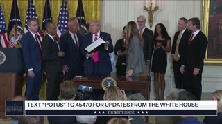 President Trump and the First Lady Participate in an Executive Order Signing