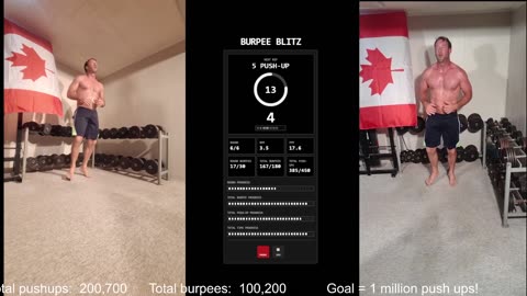 Everyday 300 push ups and 150 Burpees!