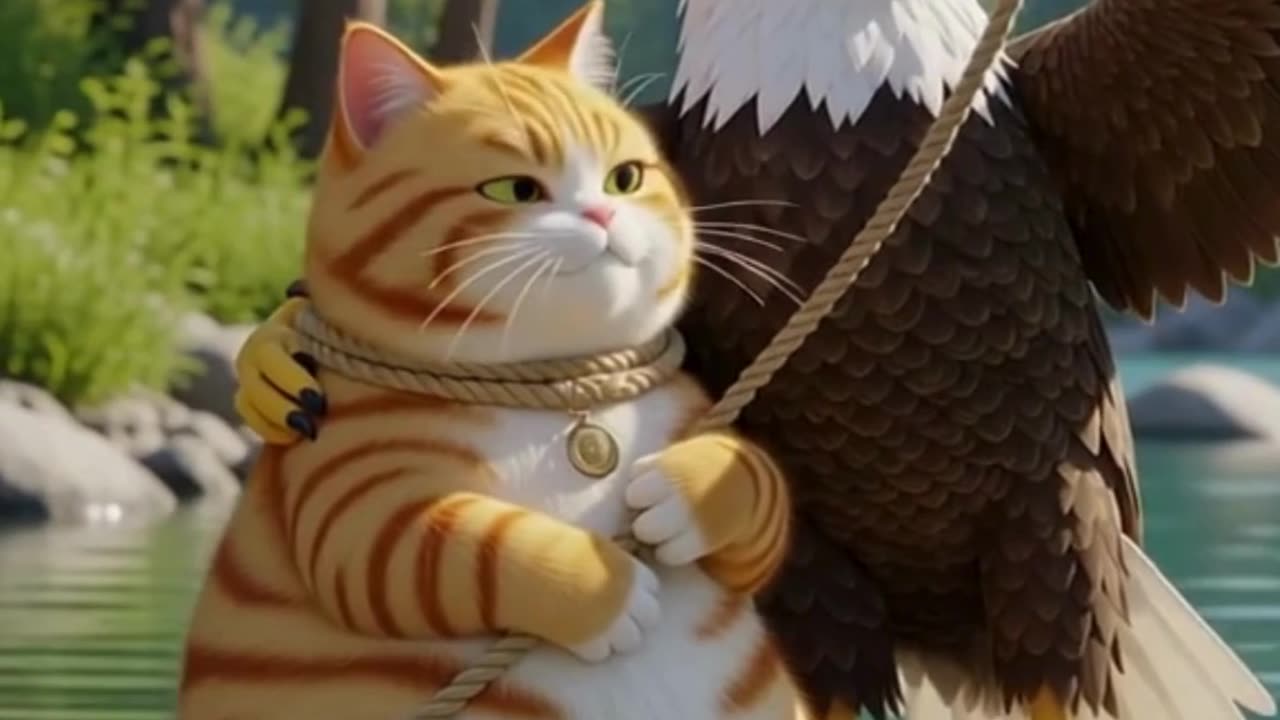 Cat and Eagle’s Unexpected Selfie Moment!