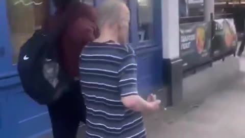 Bromley, UK. "Carer" filmed dragging an old man around in just a t-shirt is filmed