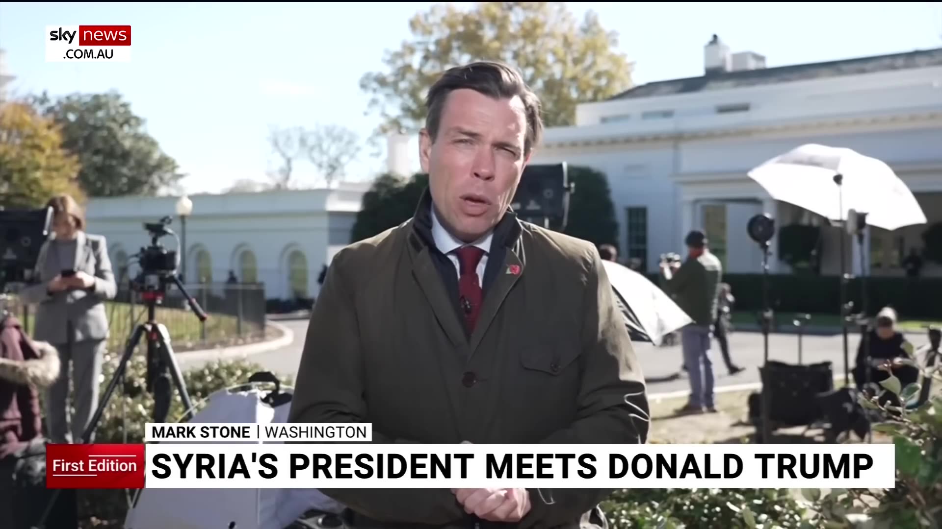 📌 Syrian President Ahmed al-Sharaa meets with President Trump at White House