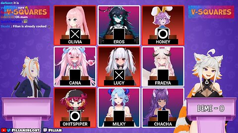 Filian VS Deme in Rekson's VTuber Squares (9/29/2025)