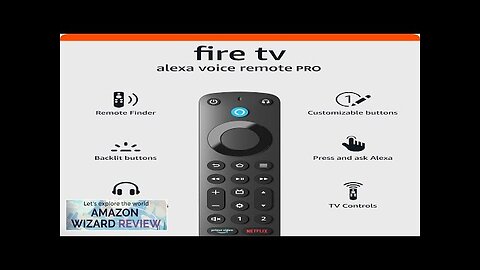 Amazon Alexa Voice Remote Pro includes remote finder TV controls backlit buttons Review