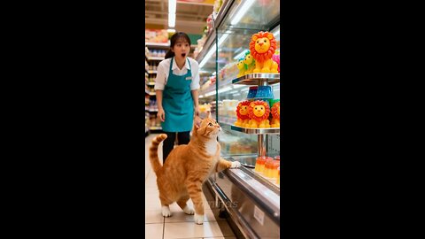 🐱🍮 Cute Cat And The Rainbow Lion Jelly Adventure #hmminds
