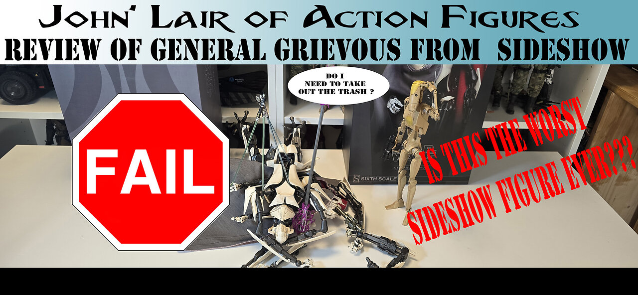 Review of General Grievous 1/6 scale from Sideshow Collectibles worst figure ever made by them