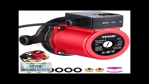 VEVOR Hot Water Recirculating Pump 245W 110V Water Circulator Pump Automatic Start Review