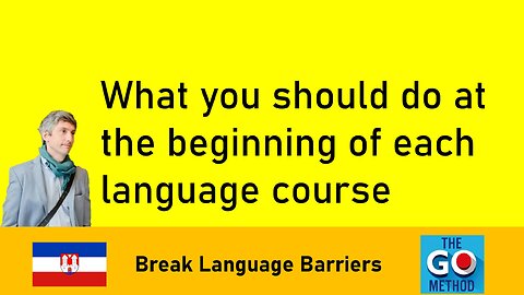 What you should do at the beginning of each language course