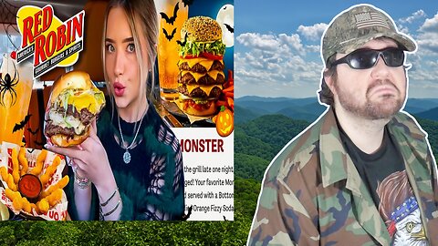 Eating Red Robin's New Halloween Menu Ft. Mega Monster Burger & More!! (Daisy Sue) - Reaction! (BBT)