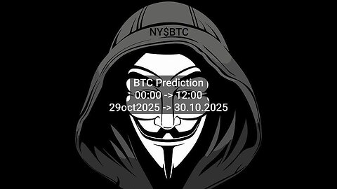 BTC #Prediction⬆️?⬇️? 29.Oct.2025(00:00->12:00) 29.10.2025->30oct2025 10월29일2025->10월30일2025