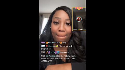 PETTYBANKS IN TOMIK LIVE GIVING HER INPUT/ COMMENTSLAYER TALKING ABOUT JAZZYCHERRY