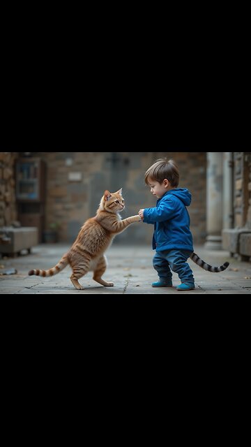 Unbelievable Bond: Kid and Cat's Heartwarming Adventure!