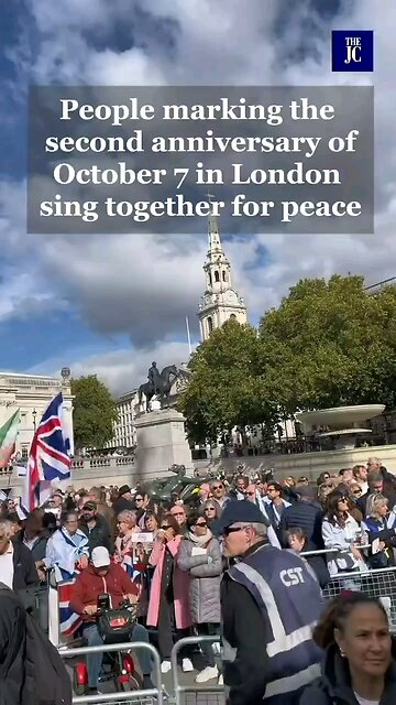 Pro-Israel rally at Trafalgar Square, London, today♥️🇮🇱....Minus the Rainbow flag.