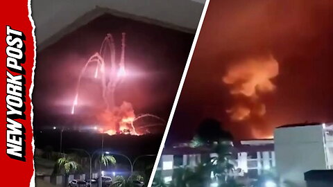 Venezuela's night sky engulfed in flames after US strikes