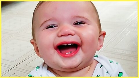 Cute And Funny Baby Laughing Hysterically