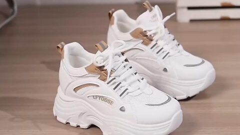 Versatile Comfy Mid-Top Solid Color Mesh Sneakers, All-Season Casual Shoes for Women.