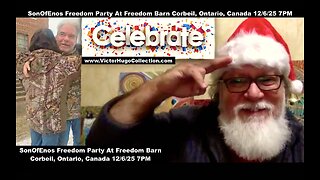Santa Claus Supports SonOfEnos Freedom Party At Freedom Barn December 6 2025 Corbeil Ontario Canada