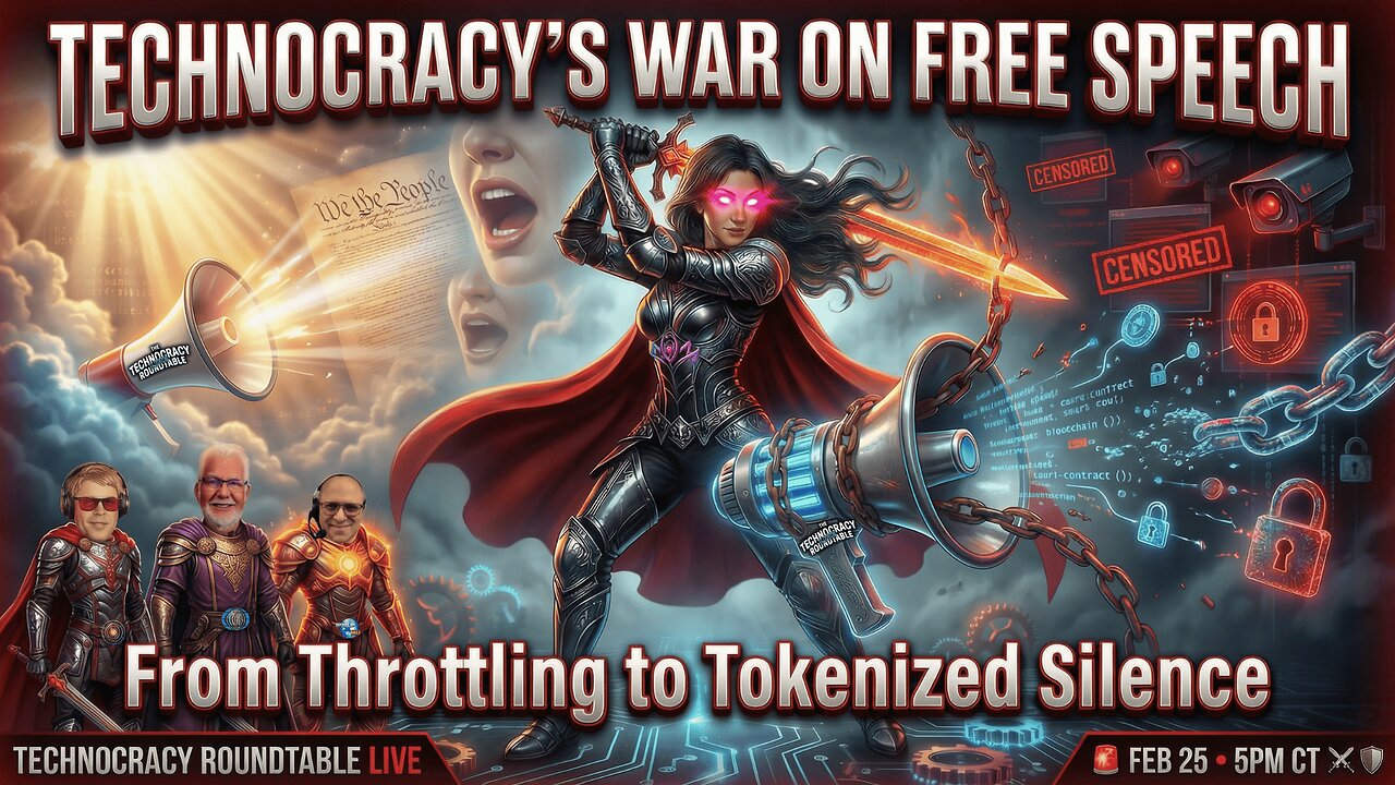 Technocracy Roundtable LIVE: Technocracy’s War on Free Speech: From Throttling to Tokenized Silence